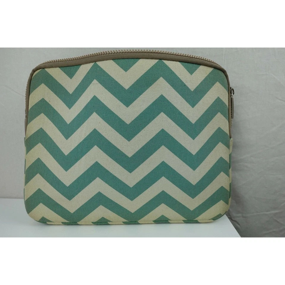 Mosiso Tablet Case Pouch Zip Close Blue White 12" x 9" - Image 1 of 4