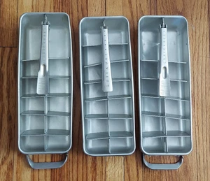 Vintage Frigidaire Quickube Eiswürfelform Aluminium Metall Schnellverschluss - Bild 1 von 2