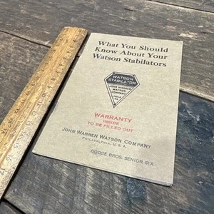 What You Should Know About Your Watson Stabilators Dodge US Vintage 1927 - Picture 1 of 12