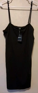 Mini Vestido Forever 21 Negro Ajustable Correa de Espagueti Pullón Bodycon OX 14W-16W - Imagen 1 de 6
