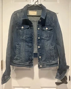 Anthropologie Pilcro and the Letterpress Jeansjacke Gr. Large jeansblau geknöpft - Bild 1 von 9