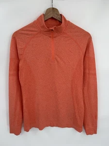 Camicia donna Figs media Salta senza cuciture 1/4 zip manica lunga sottoscrub arancione - Foto 1 di 6