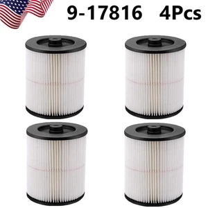 4x Filtro de cartucho de repuesto para Shop Vac Craftsman 17816 filtro de aire seco húmedo - Imagen 1 de 13