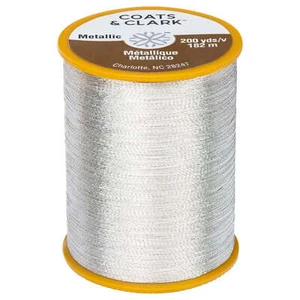 Metallic Silver Embroidery Thread, 200 Yards - Picture 1 of 2