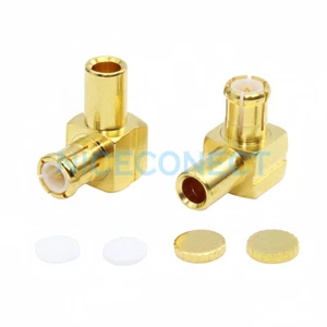 1x MCX Macho Enchufe Conector Ángulo Recto Soldadura Para Cable Semi Rígido .086" RG405 - Imagen 1 de 6