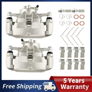 2 x Disc Brake Caliper w/ Bracket for Toyota Camry Avalon Lexus ES350 Front - Picture 1 of 10