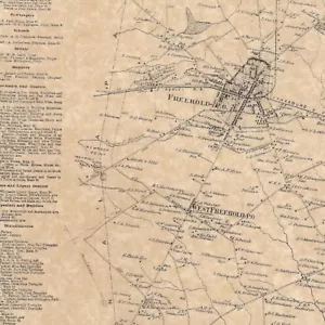 Freehold West Freehold East Freehold NJ 1873 Maps with Homeowners Names Shown - Picture 1 of 3