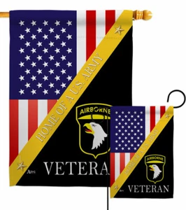 Home of 101st Airborne Garden Flag Army Armed Forces Gift Yard House Banner - Bild 1 von 17