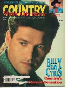 Music City News Magazine August 1992 Billy Ray Cyrus Eddie Rabbitt John Anderson - Picture 1 of 3