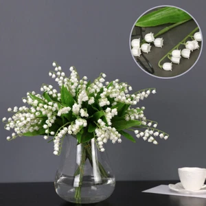 6PCS Bundle Artificial Lily Of The Valley Flowers Bouquet Party for Home Decors - Picture 1 of 10