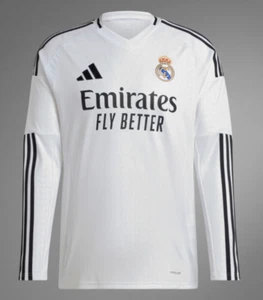 Adidas Real Madrid FC 24/25 Langarm Trikot Fußball Weiß Herren Gr. L Neu - Bild 1 von 12
