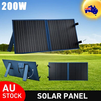12V 200W Folding Solar Panel Blanket Caravan Mono Completed Kit With Controller - image 1 of 4