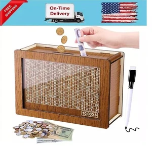 10000 Savings Challenge Box,Cashbox Kakeibo Money Saving Box, Money Vault Saving - Picture 1 of 7