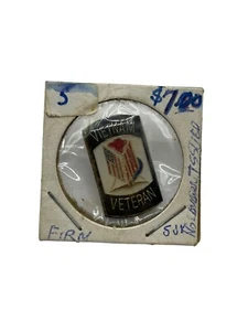 USA & Vietnam Flag Vietnam Veteran Ribbon Motorcycle Hat Cap lapel Pin - Picture 1 of 6