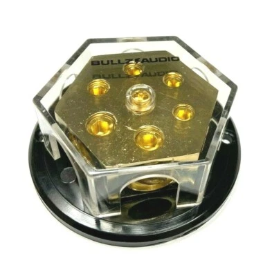0 Gauge Input Distribution Block 4/8 GA Output Car Audio 1/0 AWG 12 VOLT Power - Image 1 of 2