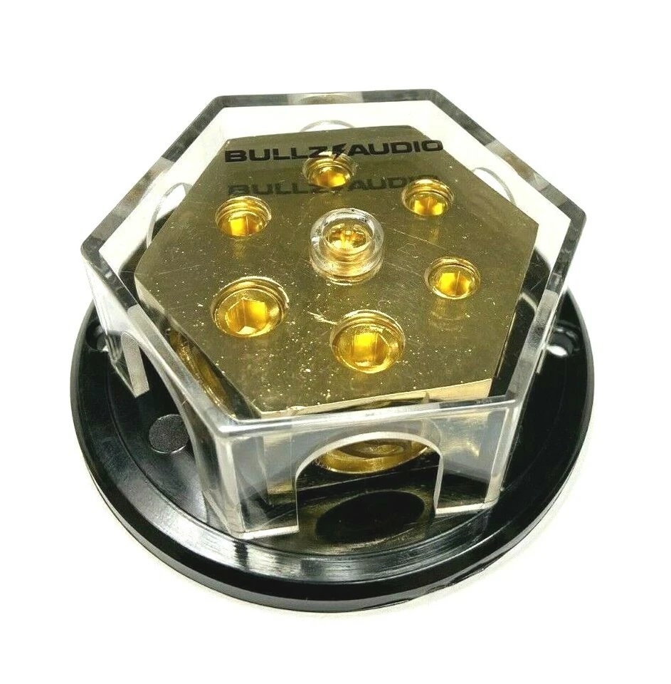 0 Gauge Input Distribution Block 4/8 GA Output Car Audio 1/0 AWG 12 VOLT Power - Image 1 of 2