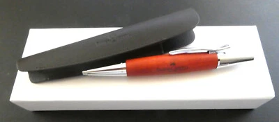 Faber Castell Drehkugelschreiber E-MOTION Holz plus Echt Lederetui braun - Bild 1 von 4