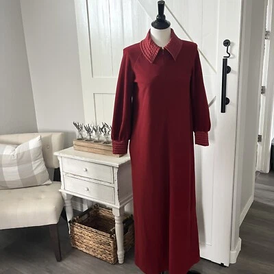 Abrigo de casa de lana vintage Vanity Fair talla 10 (funciona pequeño) media cremallera vestido de abuela Foto 1 de 4