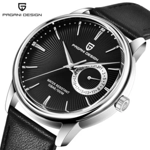 PAGANI DESIGN Men's Japan Watch Sport Waterproof Black Date Display Wristwatch - Picture 1 of 11