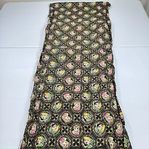 springs fabric black nintendo golden badges 38x100 2.7 yards 2016 - Picture 1 of 17