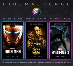 Digital Movie Poster Board Media Player 14000+ Posters / 200+ Hrs of Movie Music - Picture 1 of 9