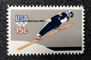 USA1980 #1797 15c Winter Olympics - Ski Jumping Mint NH - Picture 1 of 1