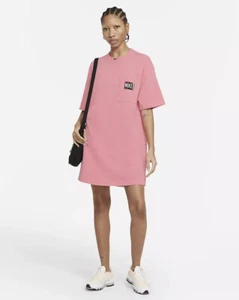 Nike Women's Sz XS Sportswear Washed Dress Pink 80's Retro Cotton (CZ9862-675) - Picture 1 of 6