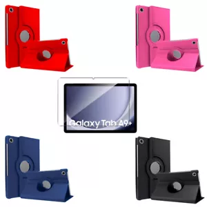 Funda Para Samsung Galaxy Tab A9+ Plus Tablet Giratoria + Protector Cristal 9H - Imagen 1 de 9