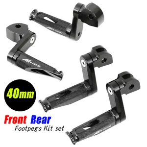 40mm Lowered CNC Front Rear MFP Foot Pegs For CBR1100XX Blackbird 04 05 06 07 - Bild 1 von 7