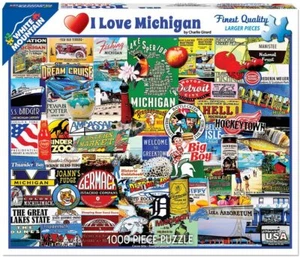 I Love Michigan 1000 Teile Puzzle 760 mm x 610 mm von White Mountain Puzzles - Bild 1 von 4