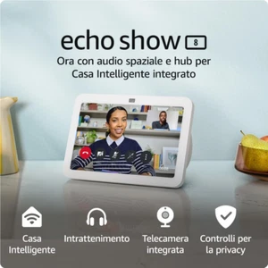 Echo Show 8 (Ultimo Modello) | Schermo Touch Intelligente HD Con Audio Spaziale, - Foto 1 di 12