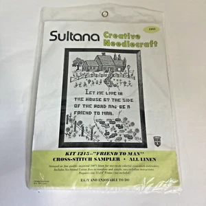 New Sultana Creative Needlecraft #1215 Friend to Man Cross Stitch Sampler Kit - Picture 1 of 8