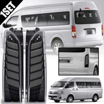 Pair LR Tail Lamp Light Smoke Lens LED FIT Toyota Hiace Commuter 2005-2018 Van - Image 1 of 4