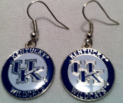 Kentucky Wildcats Circle Style Dangle Earrings Cover