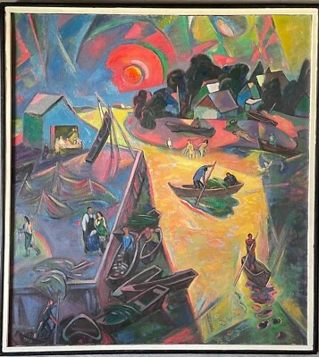 Tableau Peinture XXe école russe Signée et datée .   Ahtoh  BAACEHKO - Photo 1/4