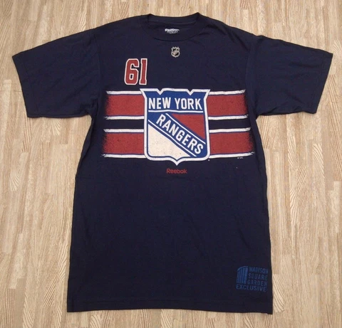 New York Rangers #61 Rick Nash Reebok NHL Hockey Shirt ~ Men's Small S ~ Blue Cover