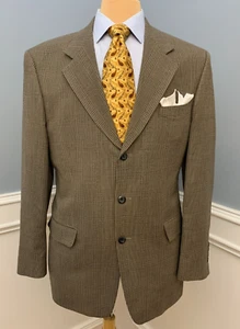Jones New York Blazer Mens 42L Wool Glen Plaid Check Jacket Check Sportcoat - Picture 1 of 11