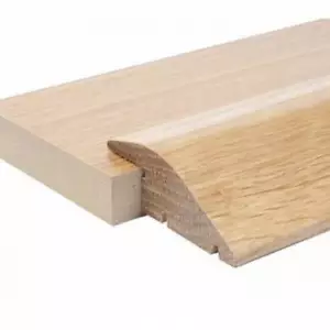 15mm Ramp Reducer Solid Oak Wood Floor Door Threshold Trim Profile LACQUERED - Picture 1 of 4