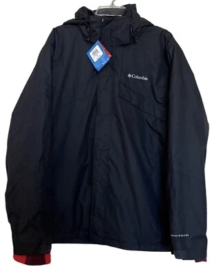 Columbia 3 In 1 Jacket Men's Size XL Bugaboo II Buffalo Plaid Interchange Black - Image 1 of 4
