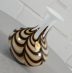 Joska Kristall Design Glas Vase Amphore Henkel Tischvase psychedelisches Dekor - Bild 1 von 4