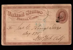 US Postal Card - UX1 - used card - large USPOD watermark verified - Picture 1 of 2