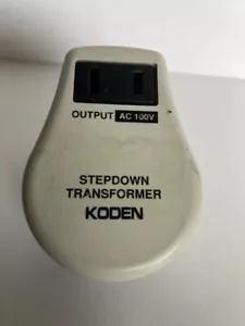 KODEN TB-100 Step Down Transformer AC 120V to 100V 100W 50/60Hz Japan Used - Picture 1 of 2