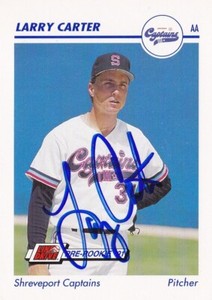 Larry Carter Signed Autographed 1991 Line Drive Card #302 Shreveport Captains