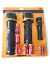 Kodak LED Waterproof and Drop Proof Flashlight Combo Pack w/ batteries ~ New!