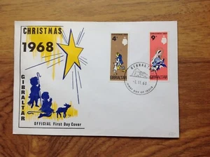 Gibraltar Christmas 1968 First Day Cover. Free UK Postage - Picture 1 of 3