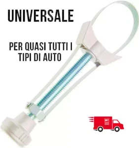 CHIAVE A FASCIA PER SMONTAGGIO FILTRO OLIO MOTORE AUTO MOTO CHIAVINO ACCIAIO INO - Foto 1 di 2