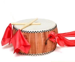 10" Taiko Drum Burlywood Leather Temple Musical Instrument - Picture 1 of 3
