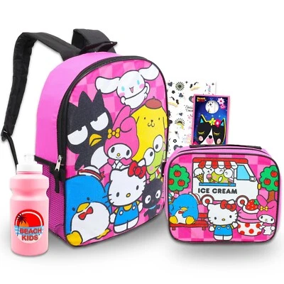 Sanrio 背包 带午餐袋 带 Hello Kitty、My Melody、Keroppi - Bu... — 第 1/4 张图片