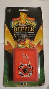 Vintage 1993 Might Morphin Power Rangers rot. Piepser mit drei Funktionen *NEU* SELTEN - Bild 1 von 11
