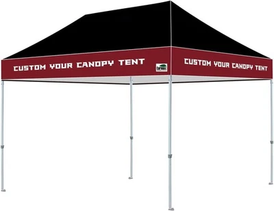 Tienda personalizada con dosel emergente premium Eurmax USA 10x15 + bolsa con rodillos Foto 1 de 4